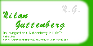 milan guttenberg business card